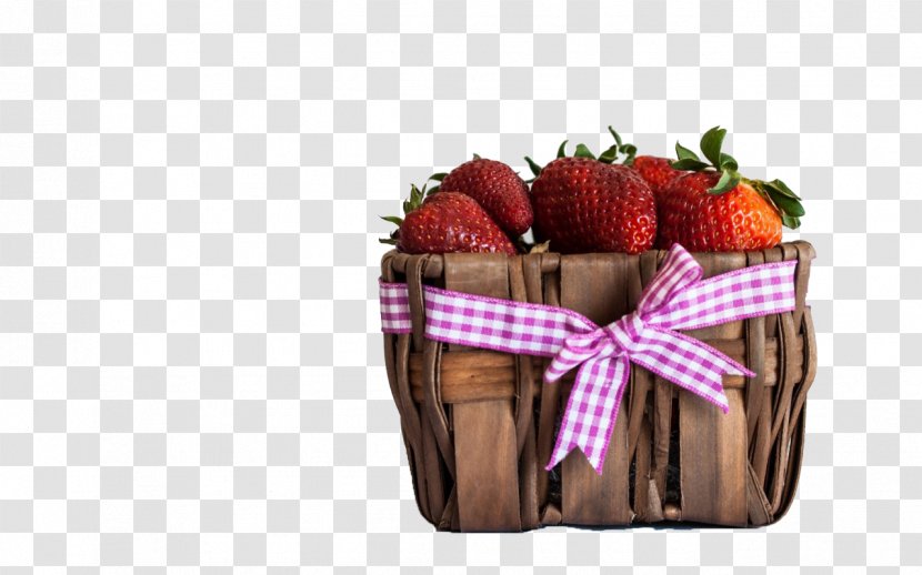 Strawberry Milk Fruit Food - Basket - Berries Transparent PNG