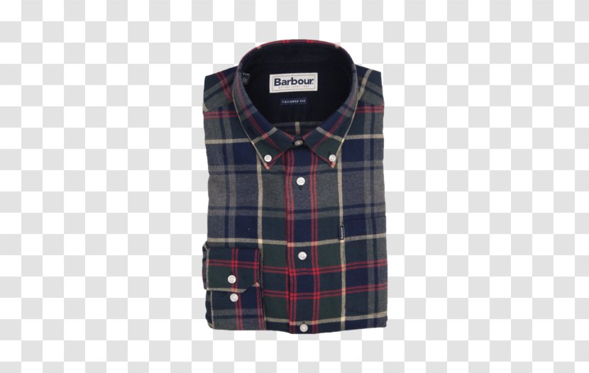 Dress Shirt Tartan Collar Sleeve Button - Plaid Transparent PNG