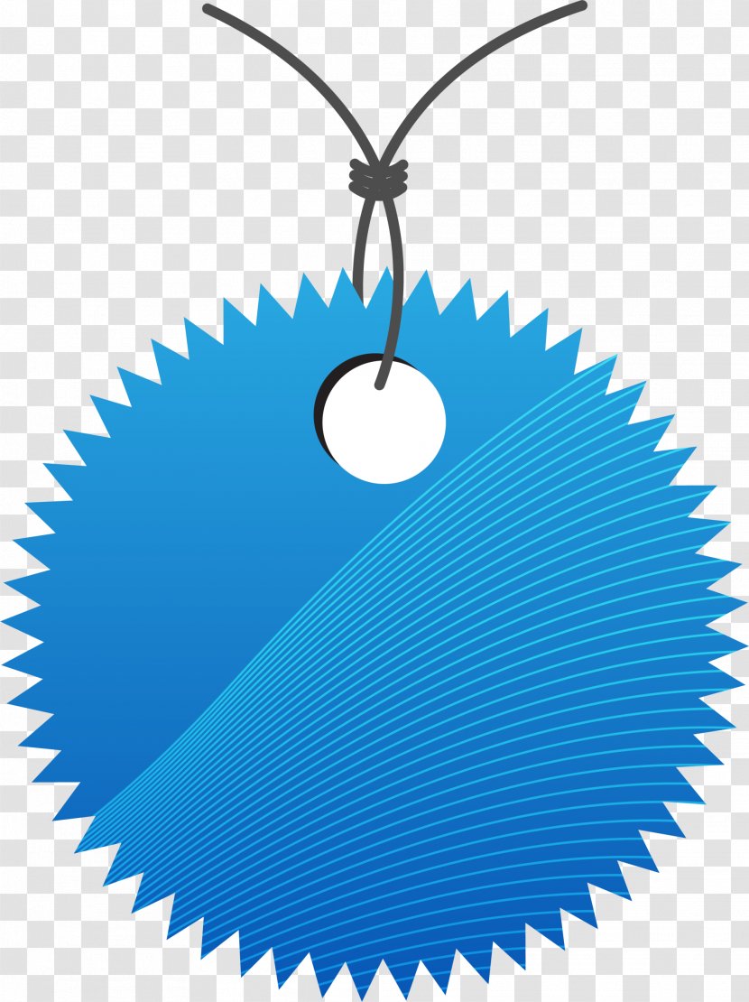 Sales Clip Art - Logo - Blue Serrated Drop Tag Transparent PNG