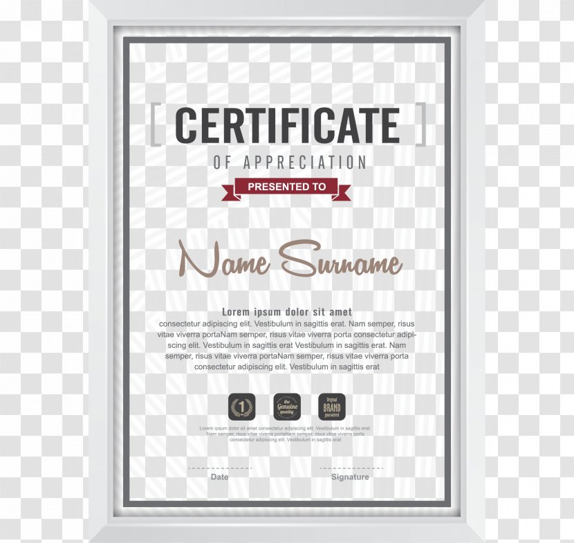 Academic Certificate Diploma Template Royalty-free - With A Box Of English Transparent PNG