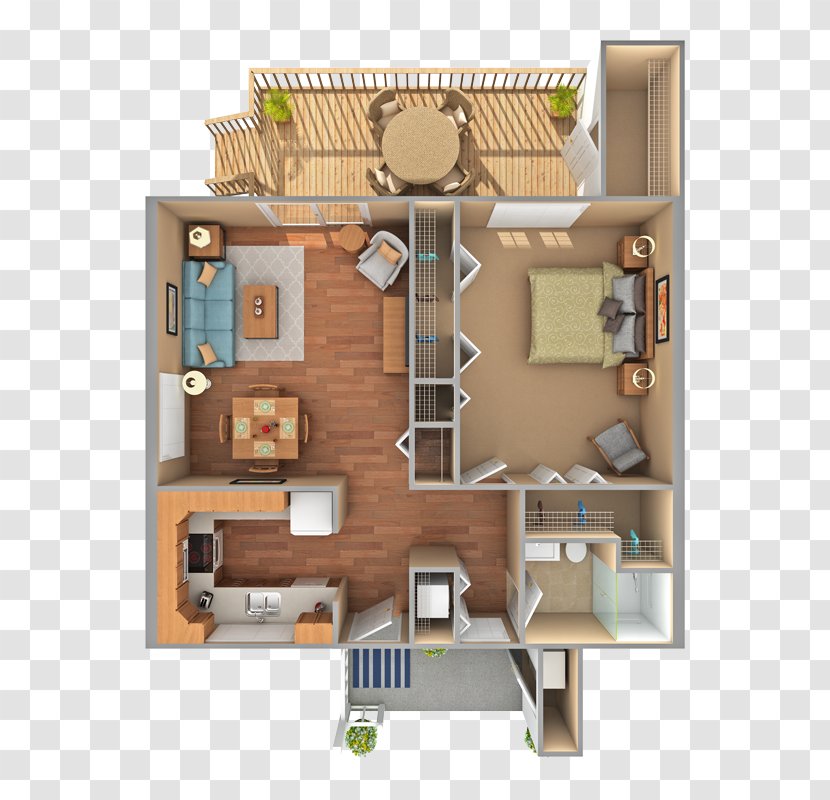 3D Floor Plan House Cottage - Mattresse Transparent PNG