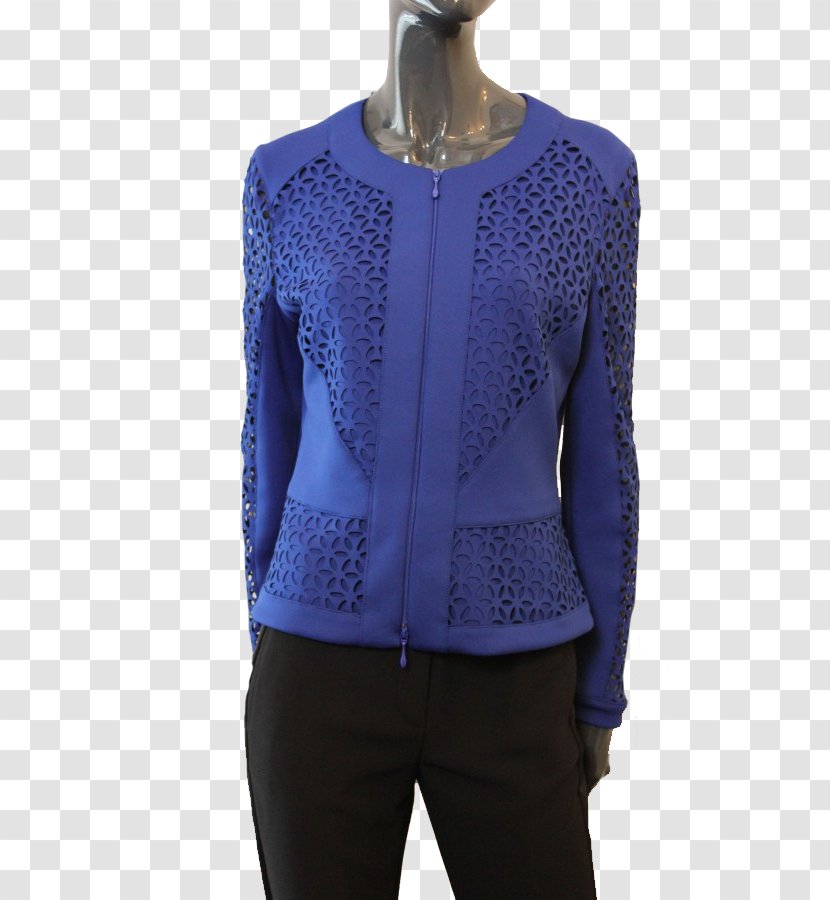 Cardigan Neck Sleeve - Electric Blue - Fashion Waistcoat Transparent PNG