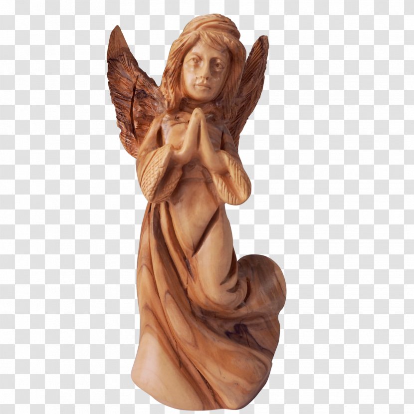 Wood Carving Sculpture Angel Stone - Wings Transparent PNG