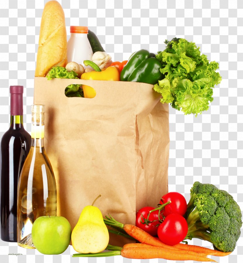 Paper Bag Shopping Bags & Trolleys Vegetable Grocery Store - Royalty Payment - Food Transparent PNG