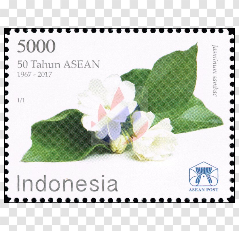 Association Of Southeast Asian Nations Postage Stamps Indonesia Star Jasmine Arabian - Flowering Plant - Jasminum Sambac Transparent PNG