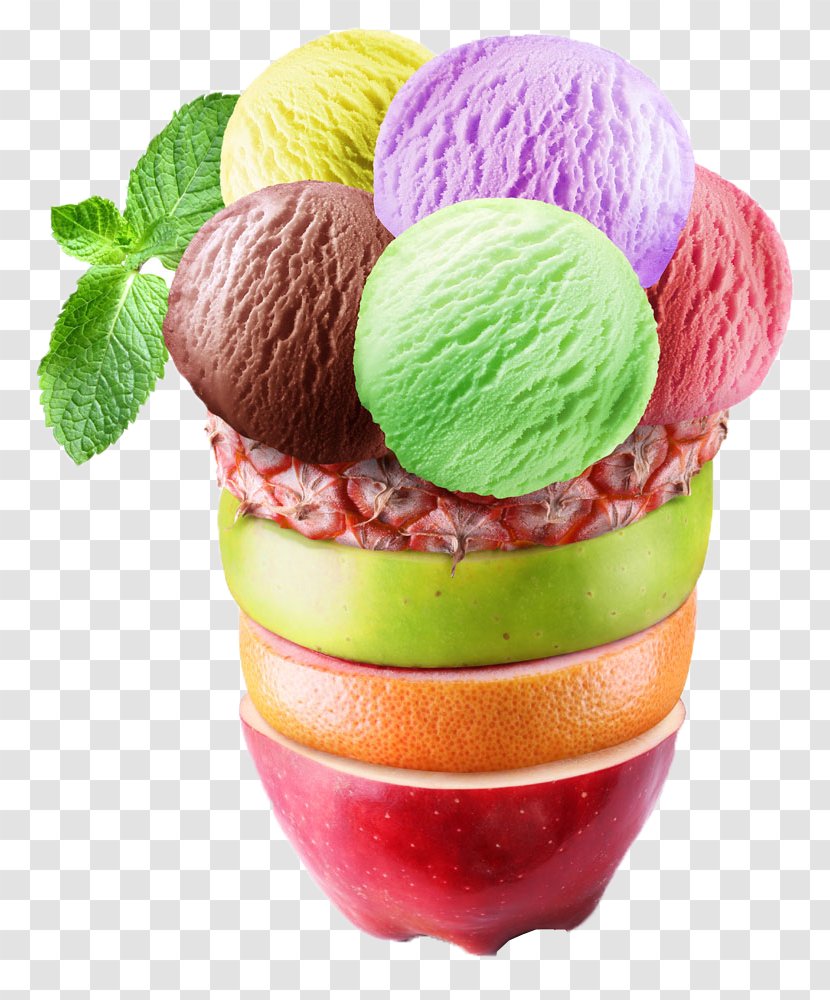 Strawberry Ice Cream Sundae Cone Transparent PNG