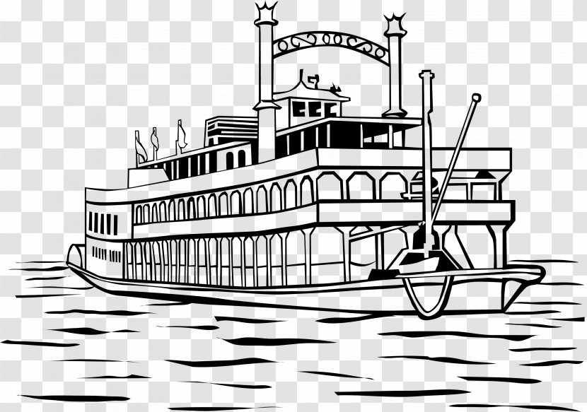New Orleans Motor Ship Steamboat Clip Art - Boat Transparent PNG