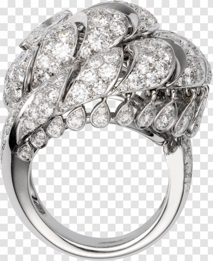 Wedding Ring Platinum Cartier Diamond - Designer Transparent PNG