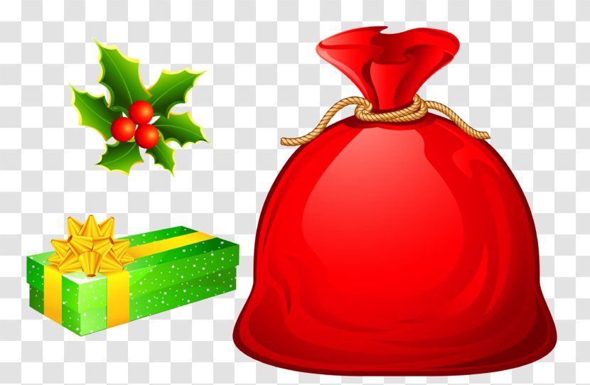 Santa Claus Clip Art Openclipart Image Santa's Christmas - Bag Transparent PNG