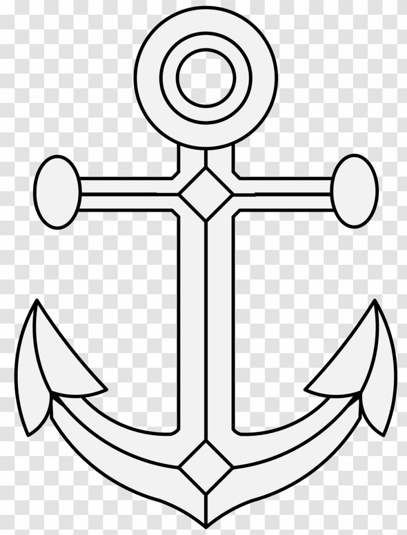 Heraldry Line Art - Ship - Anchor Transparent PNG