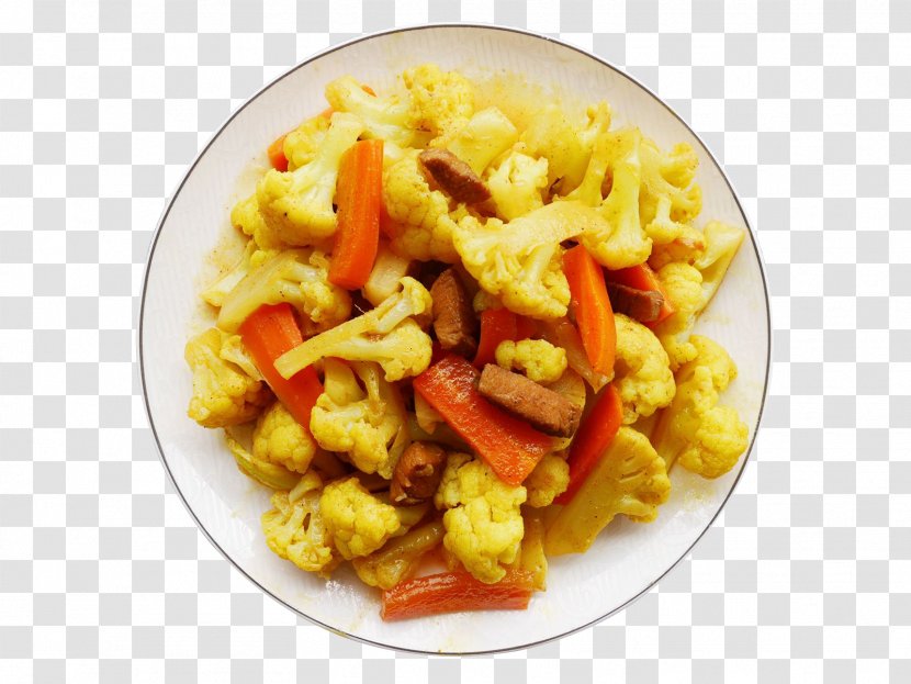 Curry Vegetarian Cuisine Cauliflower Sweet And Sour - Vegetable - Free Creative Pull Transparent PNG