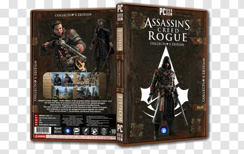 Assassin's Creed Rogue II Assassins PlayStation 4 - Stealth Game - Dvd Transparent PNG