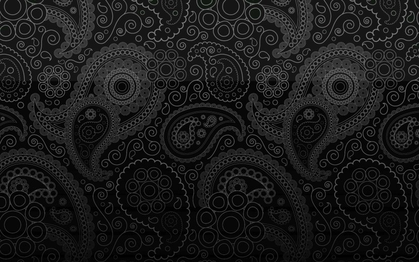 Handkerchief Desktop Wallpaper Paisley - Texture - Black Transparent PNG