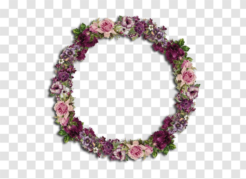Floral Design Wreath Jewellery Lei - Purple Transparent PNG