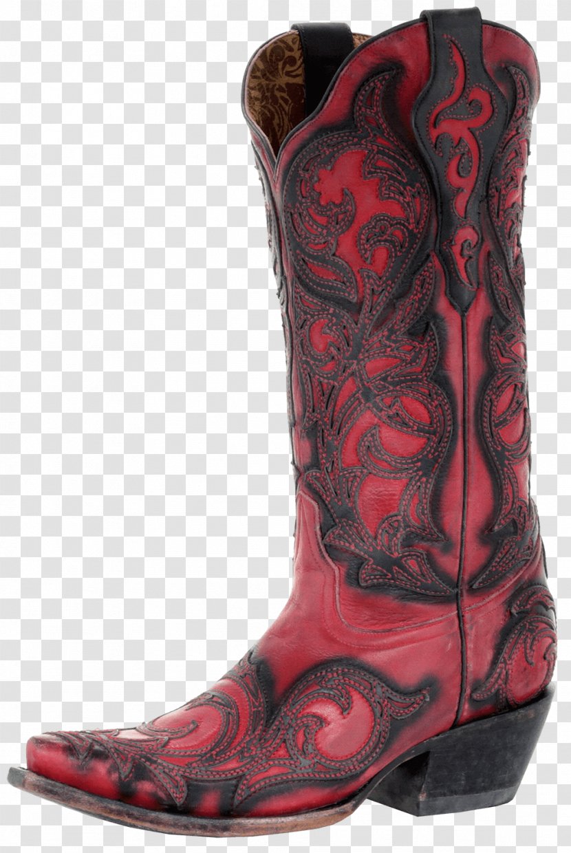 Cowboy Boot Fashion Shoe Red Transparent PNG