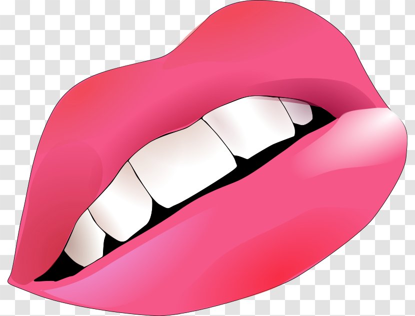 Lip Mouth Animation Clip Art - Tooth - Smiling Red Lips Transparent PNG