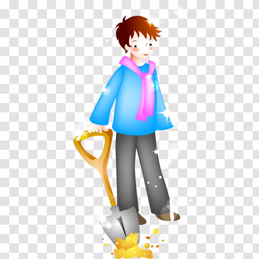 Cartoon Snow Illustration - Tree - Shoveling Transparent PNG