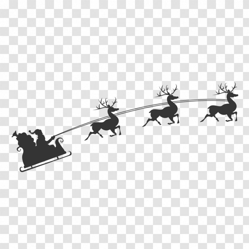 Santa Claus Christmas And Holiday Season New Years Day - Helicopter - Free Elk Pull Material Transparent PNG