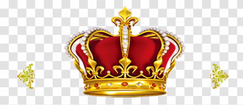 Crown Of Queen Elizabeth The Mother Gold Tiara Clip Art - Red Background Transparent PNG