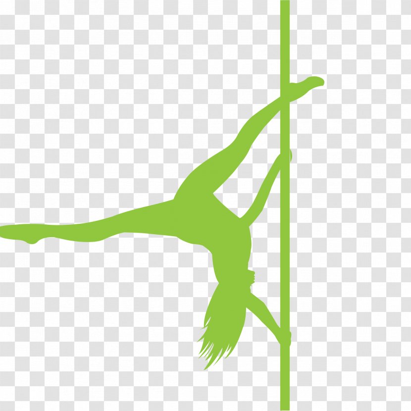 Pole Dance Silhouette Clip Art - Green Transparent PNG