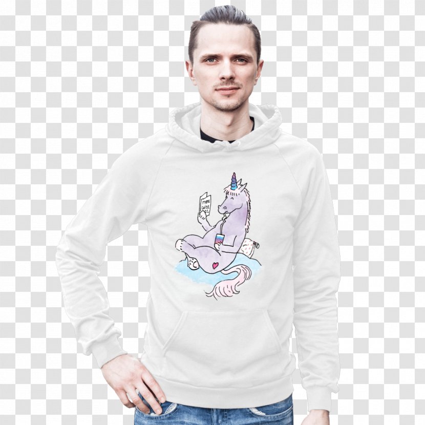 Hoodie T-shirt Sweater Sleeve - Pants - Male Model Transparent PNG