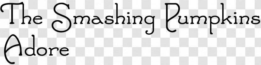 The Smashing Pumpkins Adore Logo Font - Number Transparent PNG