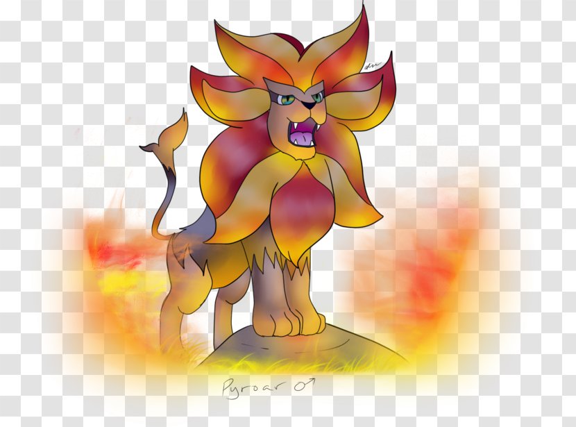 Pyroar Art Litleo Desktop Wallpaper Transparent PNG