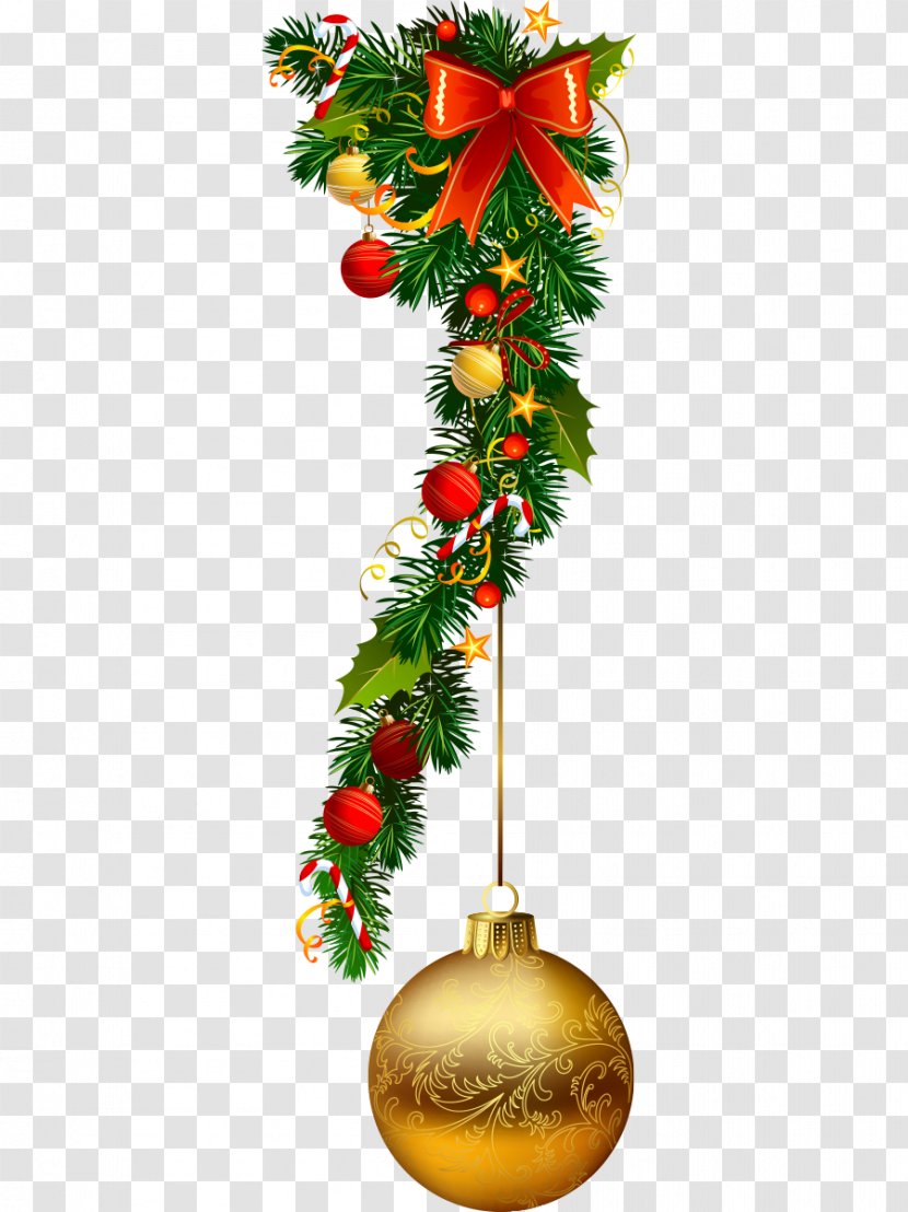 Christmas Ornament Decoration Garland - Pine Family - Vector Leaves Transparent PNG