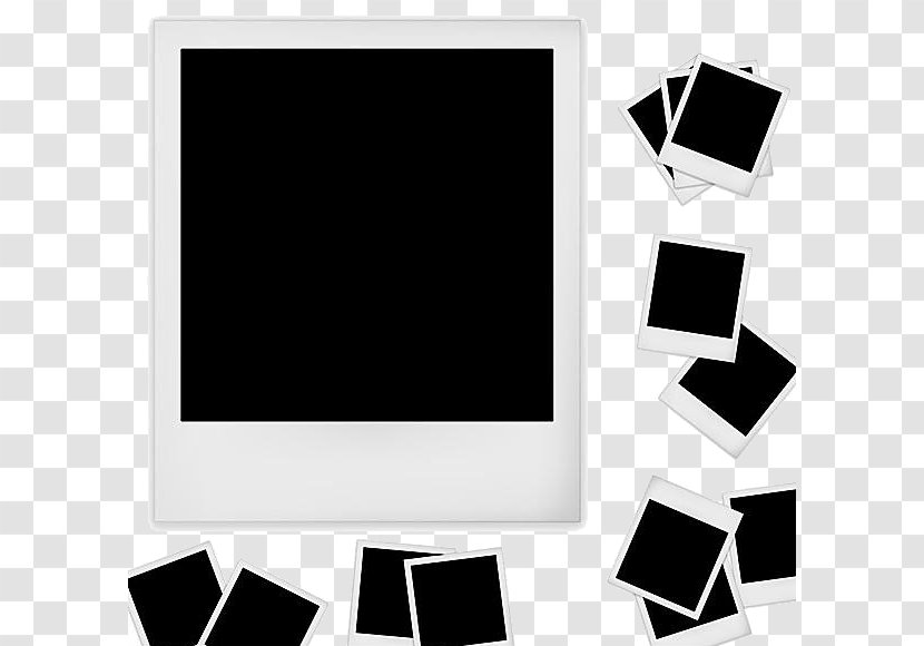 Instant Camera Picture Frame - Stock Photography - Black And White Transparent PNG