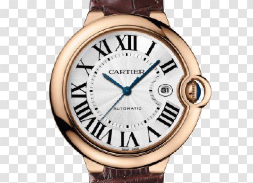 Cartier Ballon Bleu Watch Tank Cabochon - Strap - Gold Transparent PNG