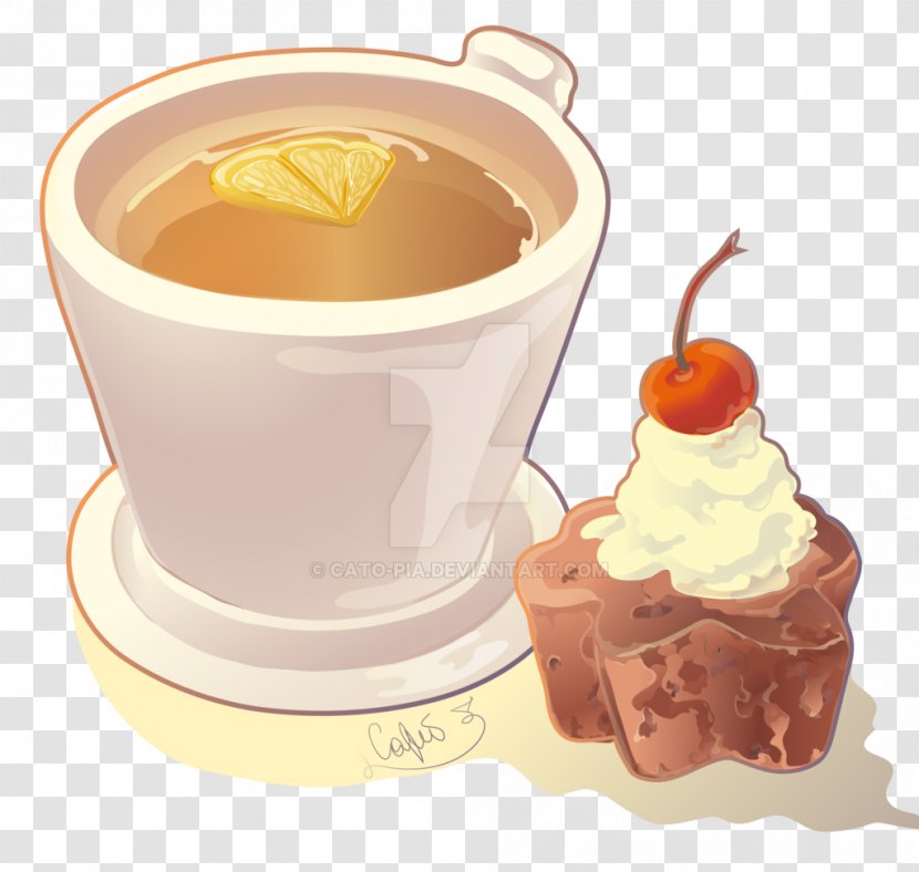 Frozen Dessert Coffee Cup Flavor - Dish - Drink Tea Transparent PNG