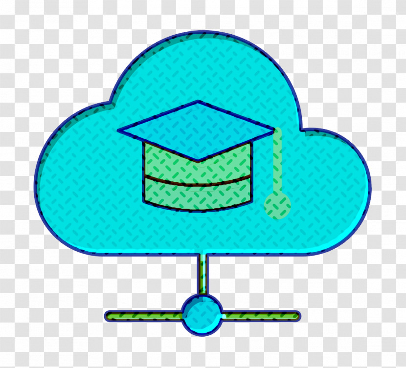 Cloud Icon Mortarboard Icon School Icon Transparent PNG