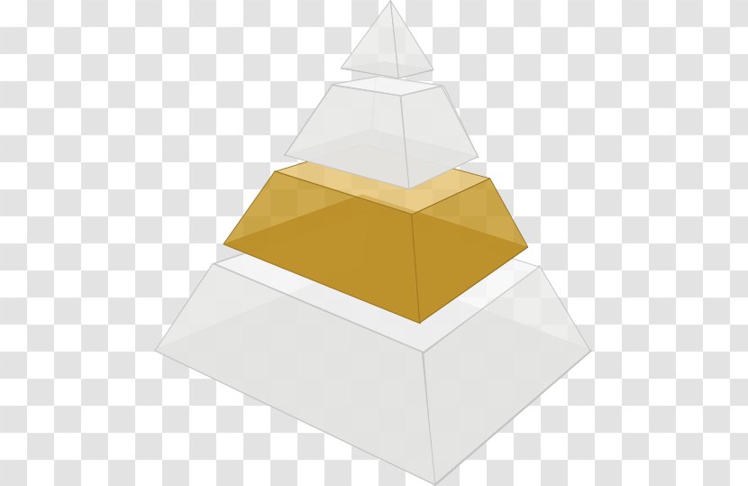 Triangle Yellow - Pyramid - Ppt Element Transparent PNG