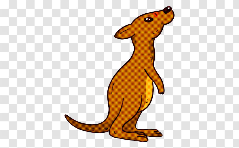 Macropodidae Kangaroo Cartoon Kangaroo Animal Figure Transparent PNG