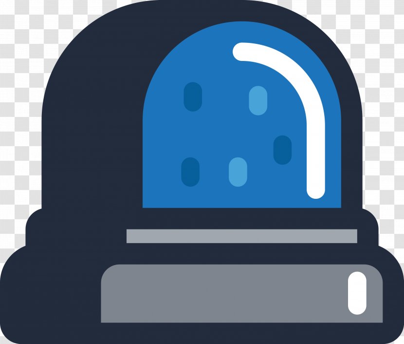Security Alarm Light Device Icon - Webcam - Blue Vector Transparent PNG
