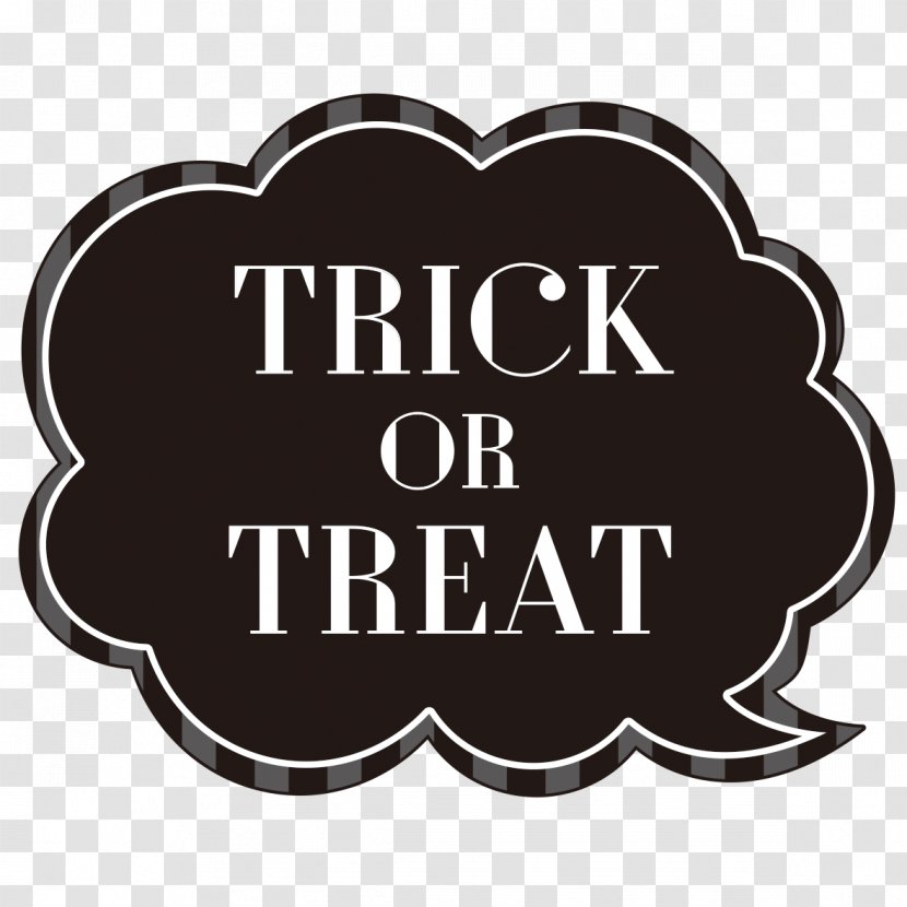 Trick-or-treating Halloween Photography Speech Balloon - Text - Trick Or Treat Transparent PNG