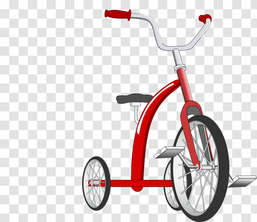 Tricycle Bicycle Clip Art - Saddle - Vector Bike Transparent PNG