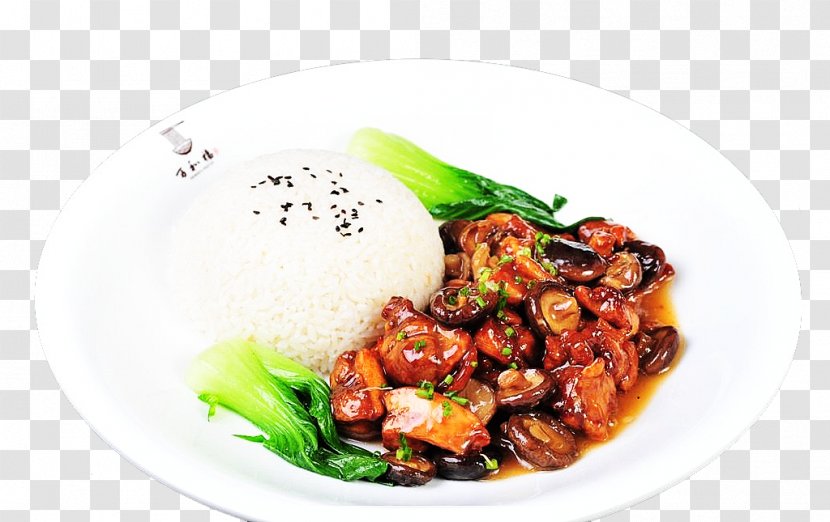 Hainanese Chicken Rice Vegetarian Cuisine Bibimbap Food - Mushroom - Bowl Transparent PNG