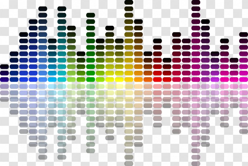 Sound Loudness - Flower - Modern Colorful Waves Vector Transparent PNG