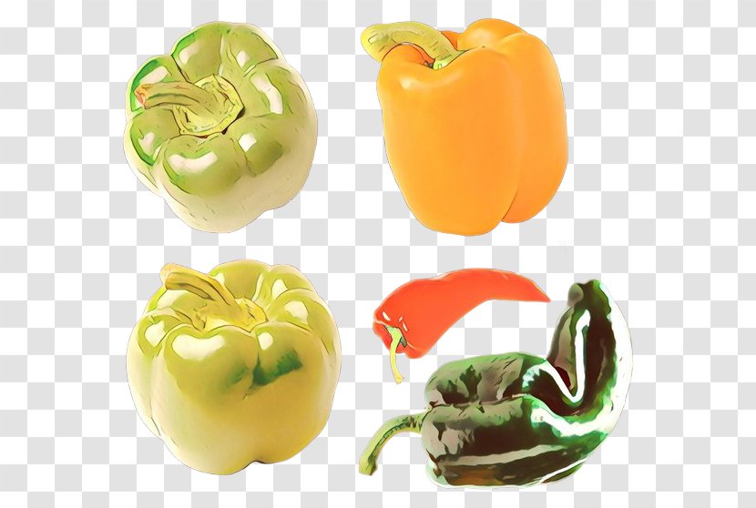 Bell Pepper Pimiento Peppers And Chili Capsicum Vegetable - Red Yellow Transparent PNG
