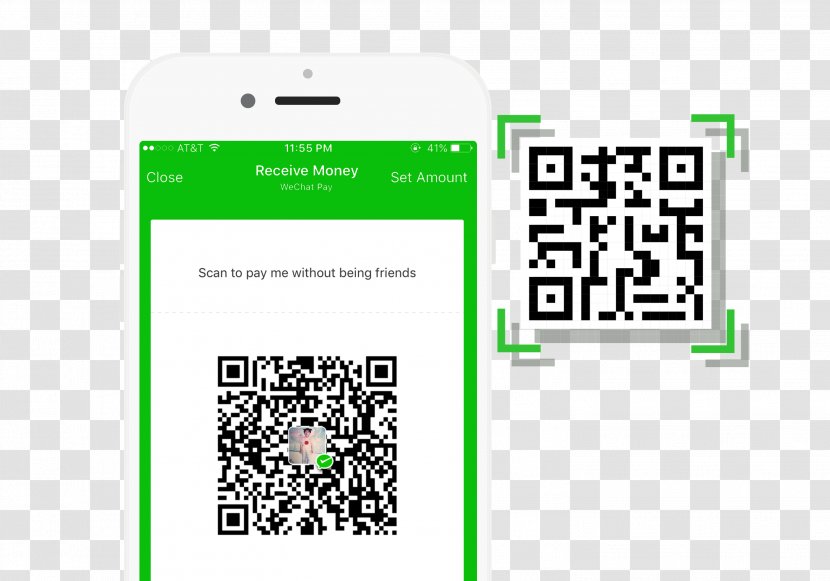 WeChat LINE QR Code Payment Logo - Wechat Pay Transparent PNG