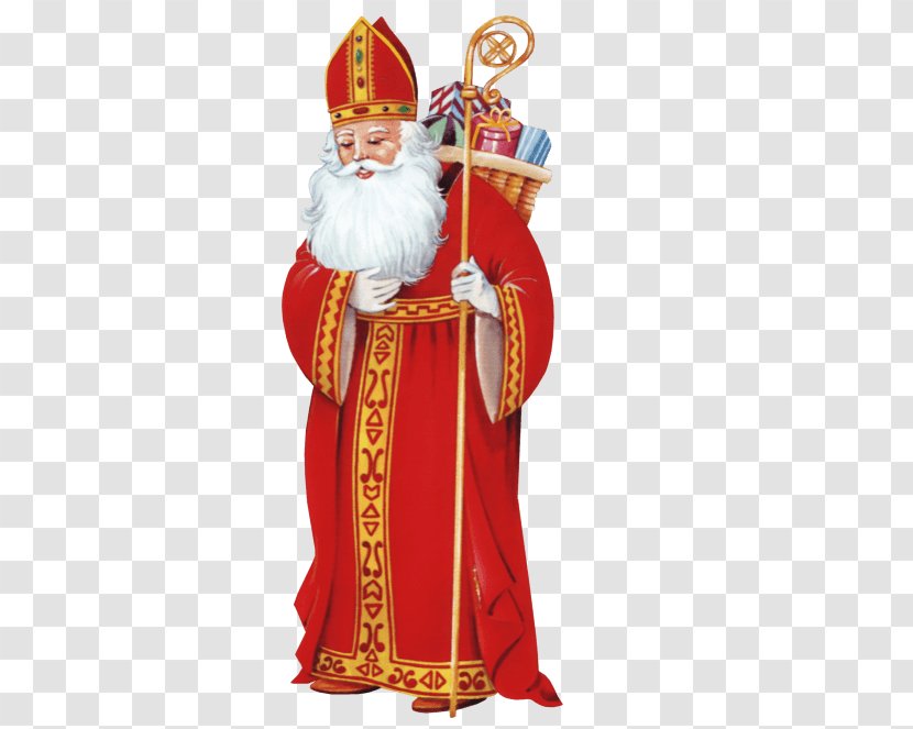 Santa Claus Myra Saint Nicholas Day - Father Christmas - Cartoon Bishop Transparent PNG