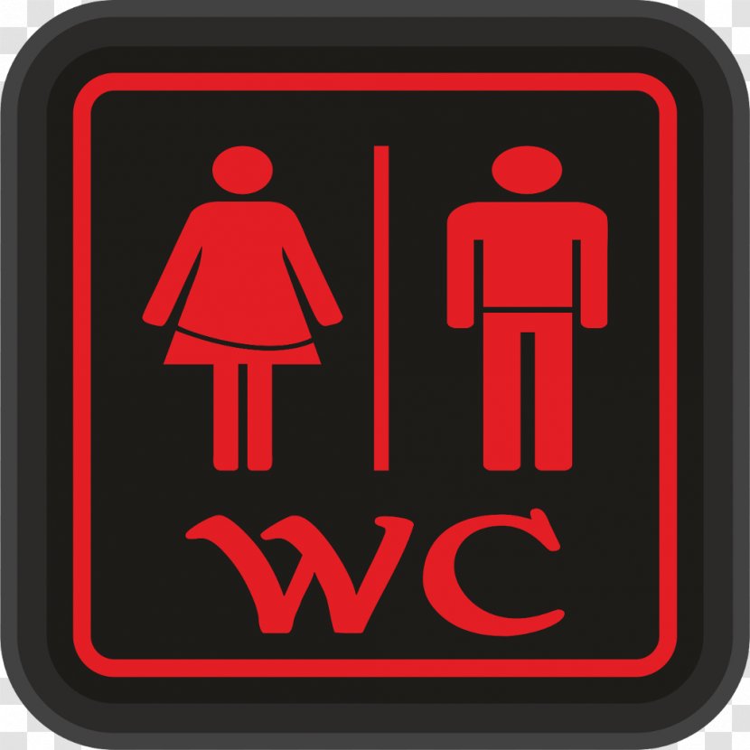 Unisex Public Toilet Bathroom Sign - Area - Wc Transparent PNG