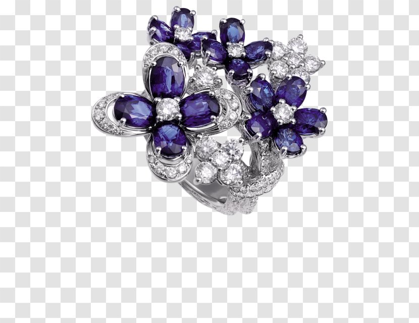 Amethyst Sapphire Body Jewellery Brooch - Fashion Accessory Transparent PNG
