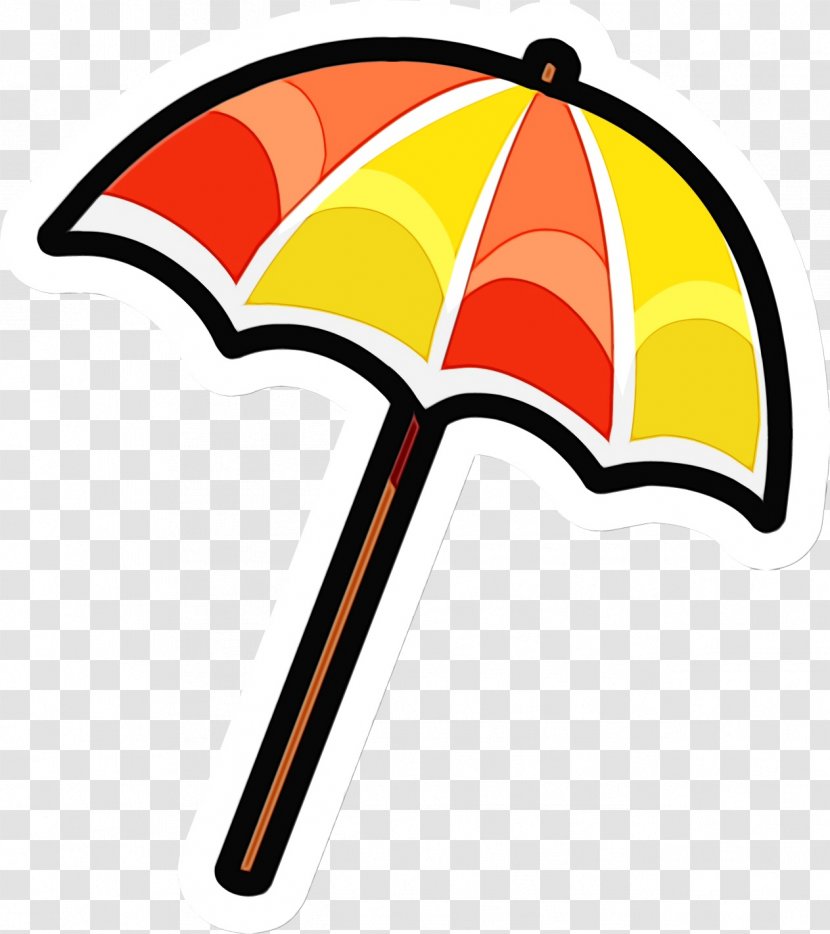 Umbrella Cartoon - Orange Transparent PNG