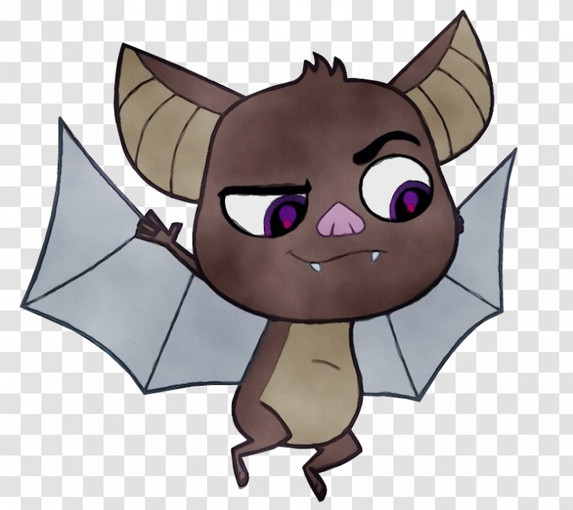 Bat Cartoon - Little Brown Myotis - Vampire Transparent PNG