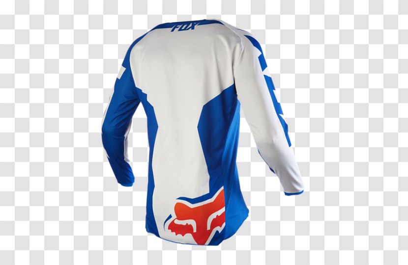 Jersey T-shirt Motocross Fox Racing Blue - Sleeve Transparent PNG