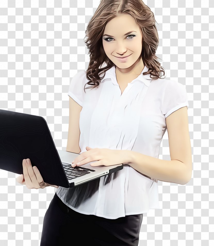 Job Laptop White-collar Worker Businessperson Employment - Paint - Neck Sitting Transparent PNG