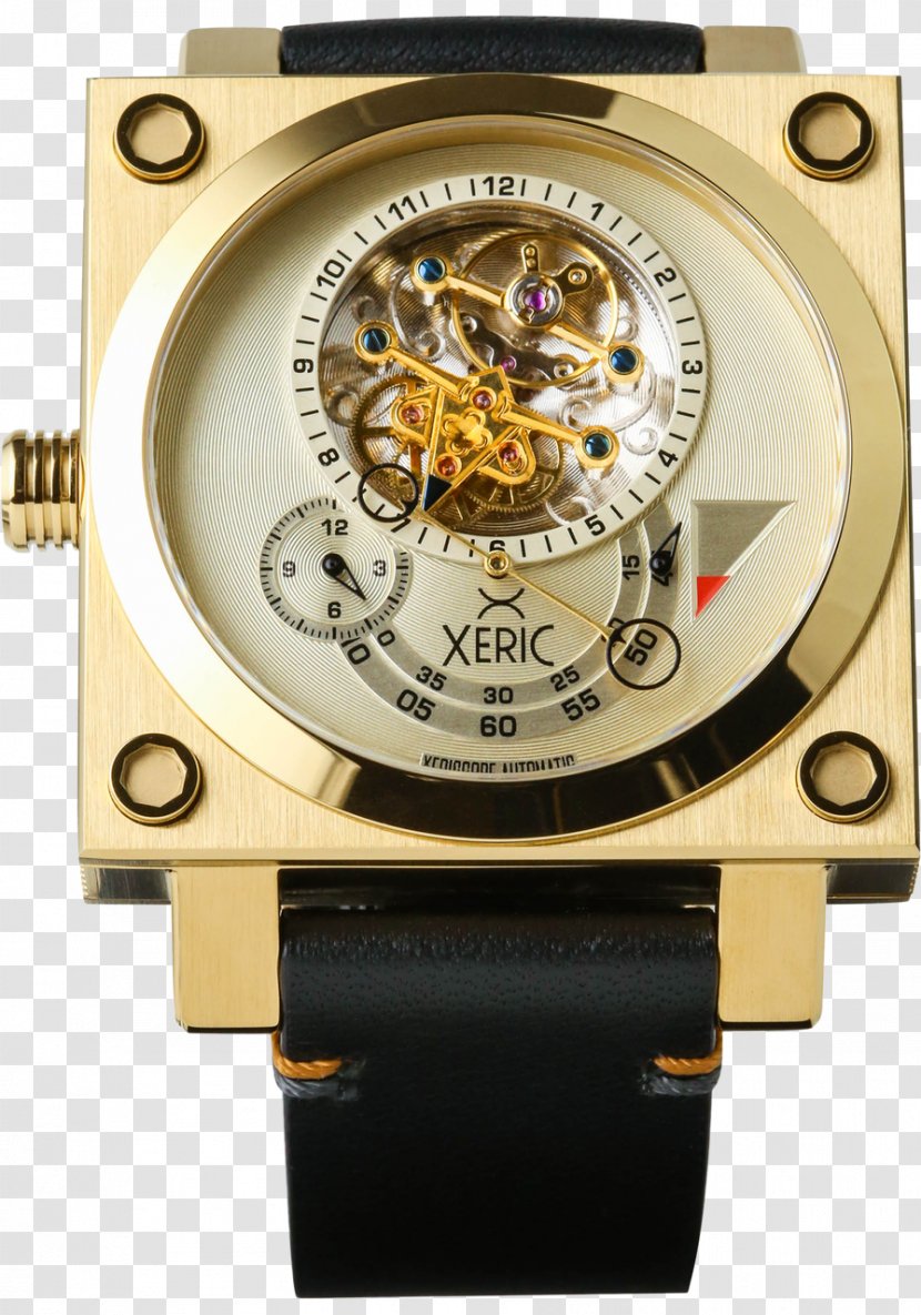 Automatic Watch Strap Gold Skeleton Transparent PNG