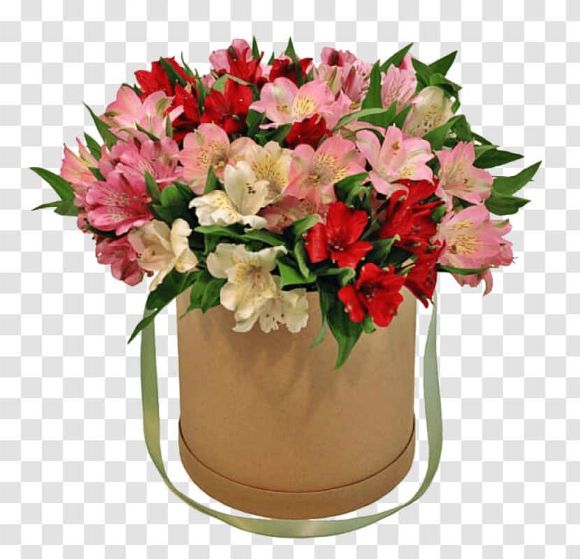 Flower Bouquet Box Lily Of The Incas Garden Roses - Pink Family Transparent PNG
